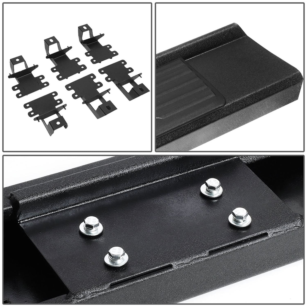 2018-2019 Jeep Wrangler 4-Door 6.25" Nerf Bar Step Bar - Black