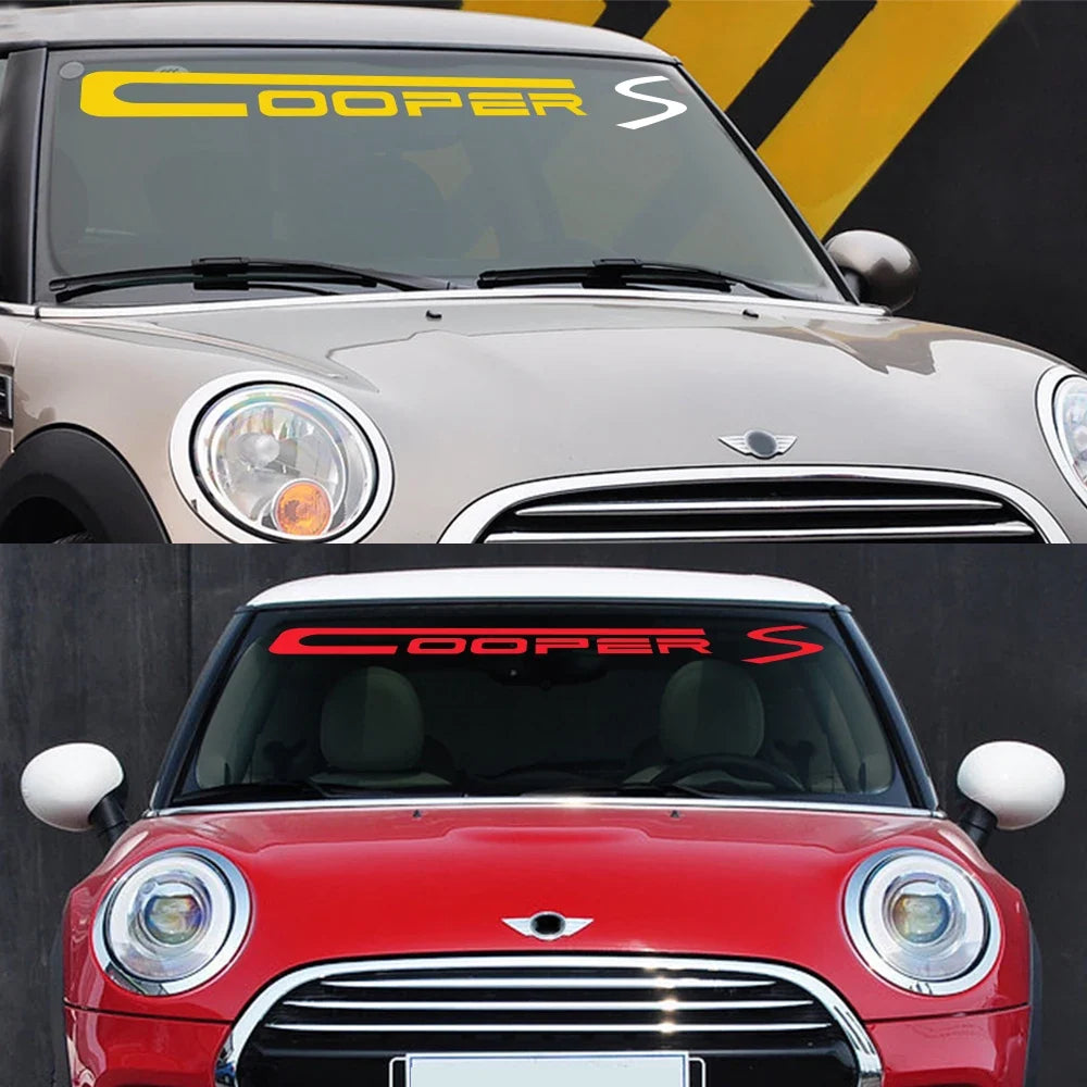 Windshield Sticker for Mini Cooper S / JCW (R50, R53, R55, R56, R60, R61, F55, F56, F60) | Vinyl Windscreen Decal