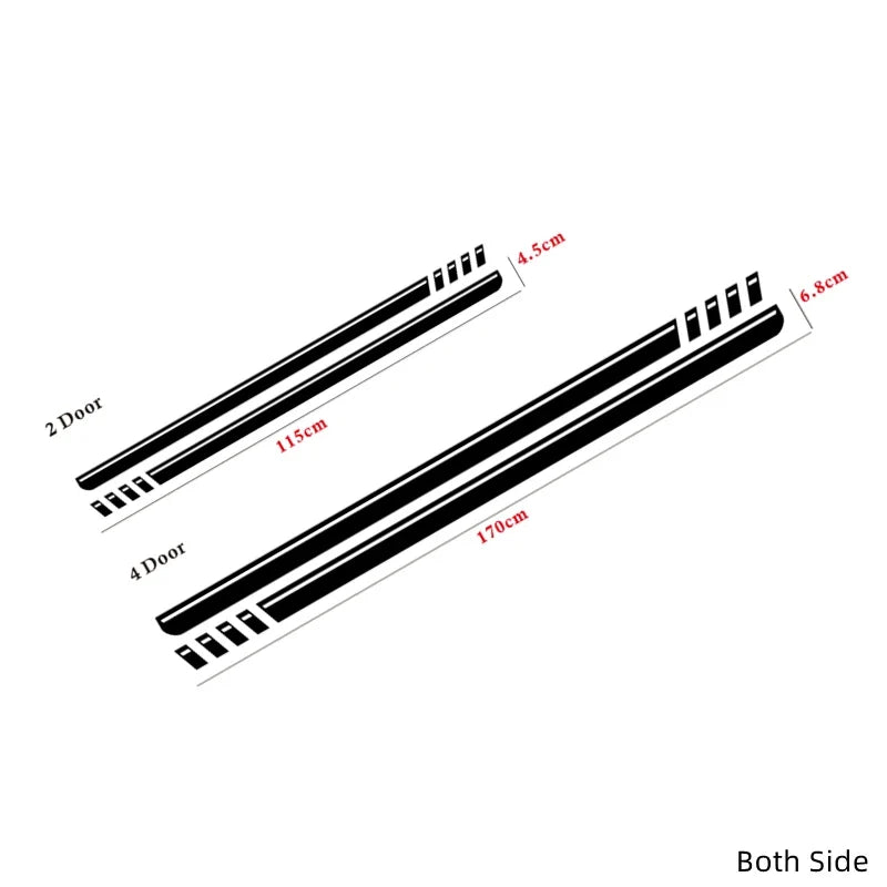 First Edition Carbon Fiber Door Side Stripe Decal for Ford Bronco 4-Door (2021–2025) | Vinyl Graphics Kit