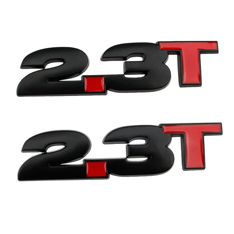 3D Metal 2.3T Displacement Badge for Ford Mustang GT / Shelby EcoBoost | Emblem Sticker