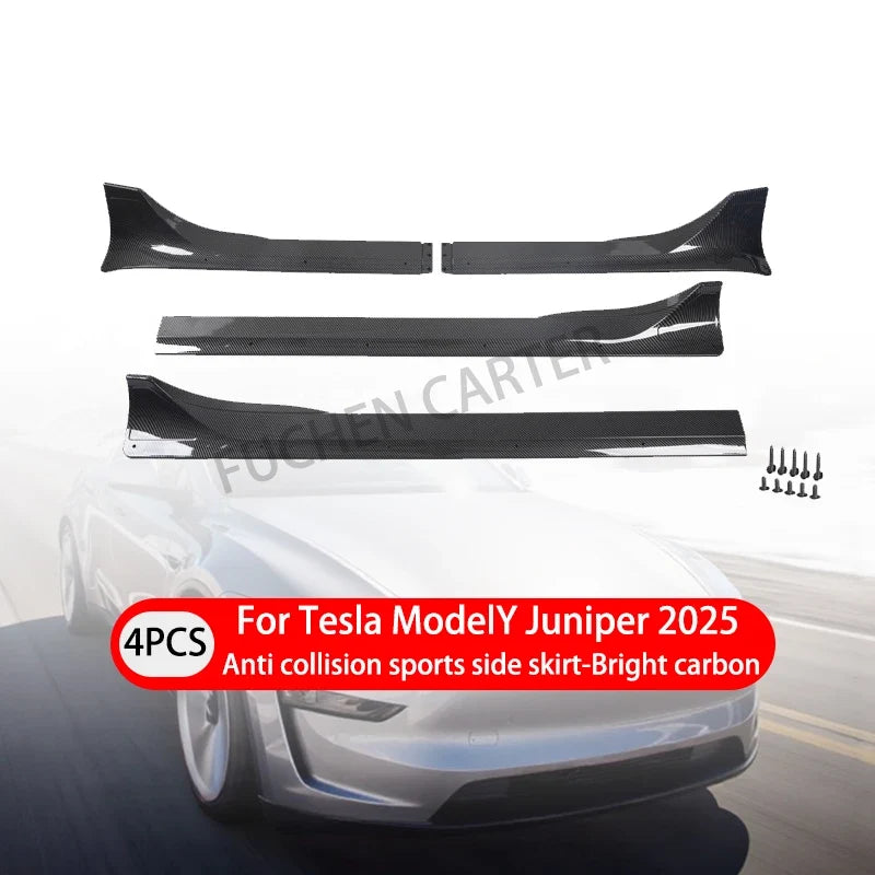 ABS Side Skirt Extension Body Kit for Tesla Model Y Juniper (2025) | Fast Aero Gloss Finish