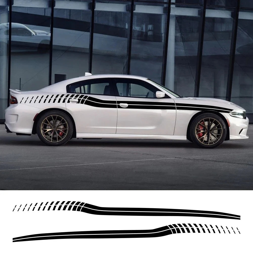 Sport Stripe Waistline Decal for Dodge Charger | Vinyl Film Styling Body Sticker