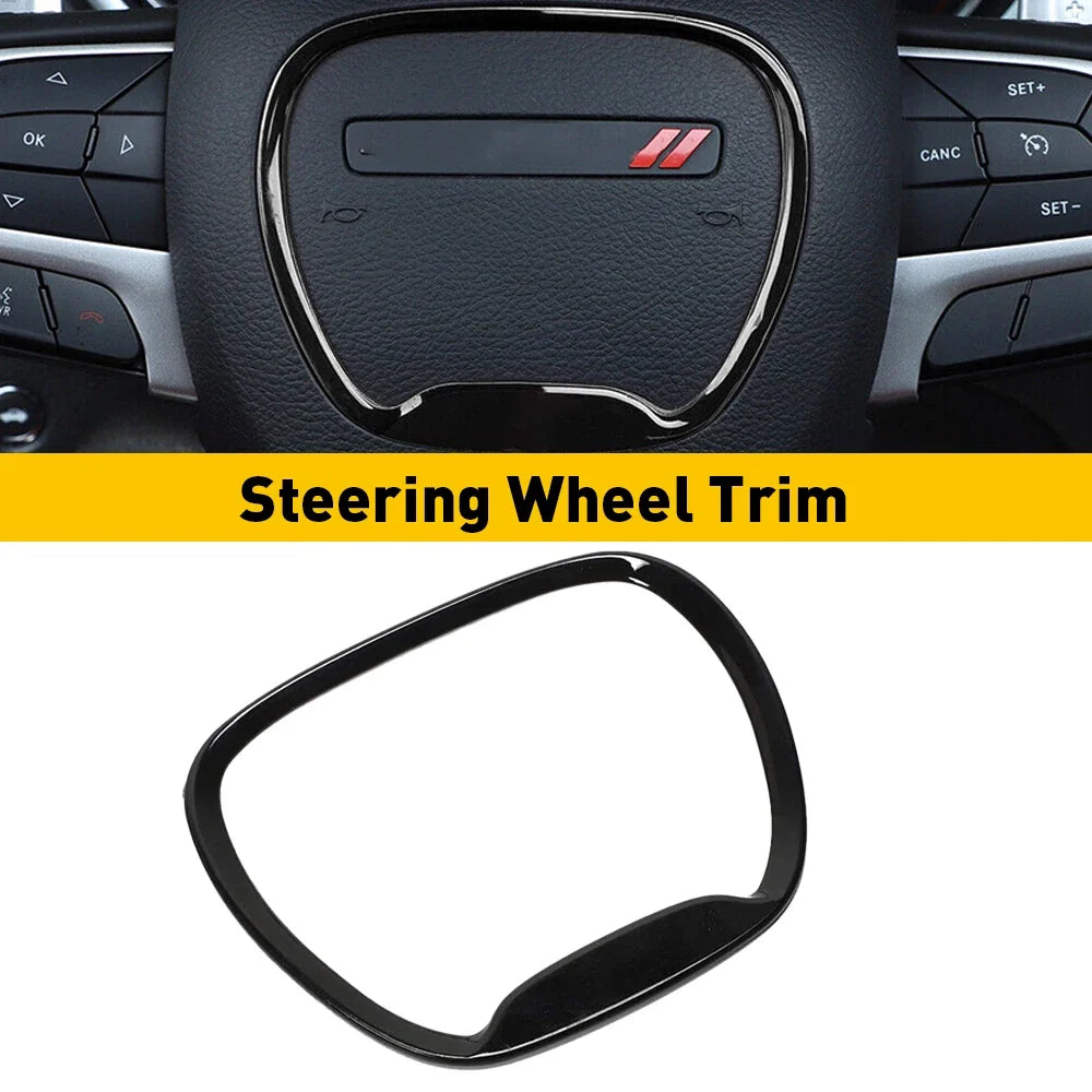 Steering Wheel Decoration Cover Trim Sticker for Dodge Challenger / Charger / Durango | OXILAM