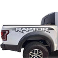 Black & Red Bedside Trunk Letter Graphics Decal for Ford F-150 Raptor (2015–2019) | Modified Vinyl Sticker