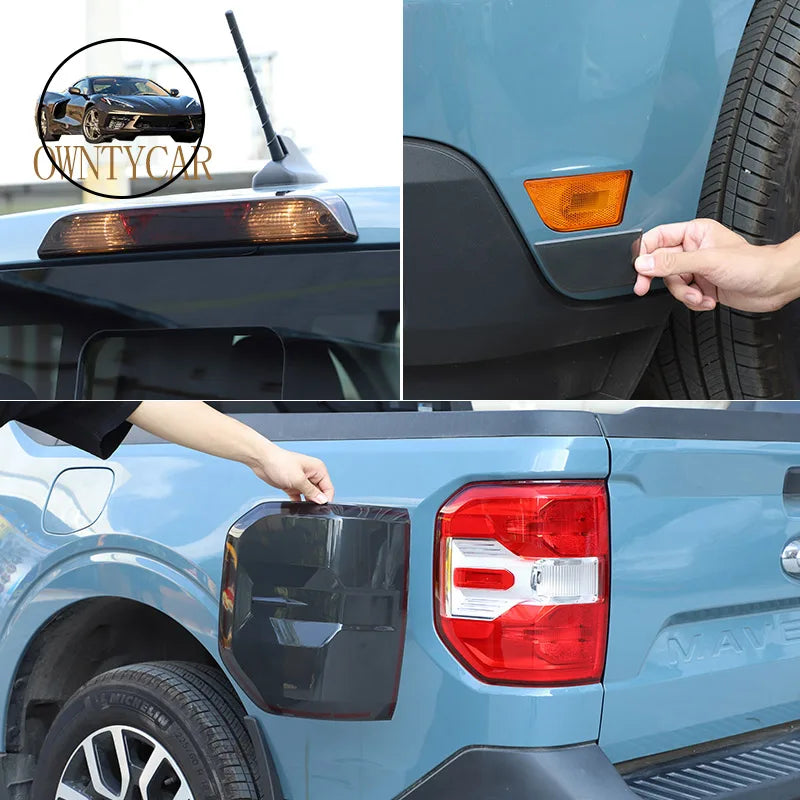 Black Tail Light Cover Brake Light Wide Indicator Trim for Ford Maverick (2022–2025) | owntycar ISO9001