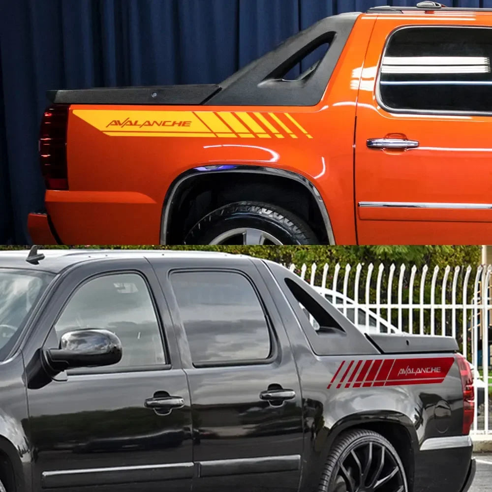 Rear Trunk Side Decal for Chevrolet Avalanche | Vinyl Truck Graphics 2-Pack