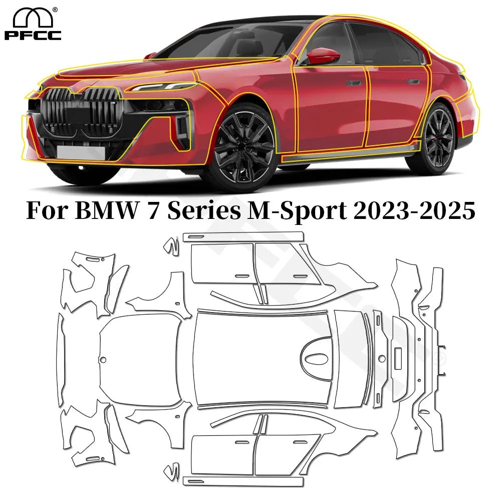 Precut PPF for BMW 7 Series G70 / M Sport (2023–2025) | TPU Paint Protection Film Clear Bra