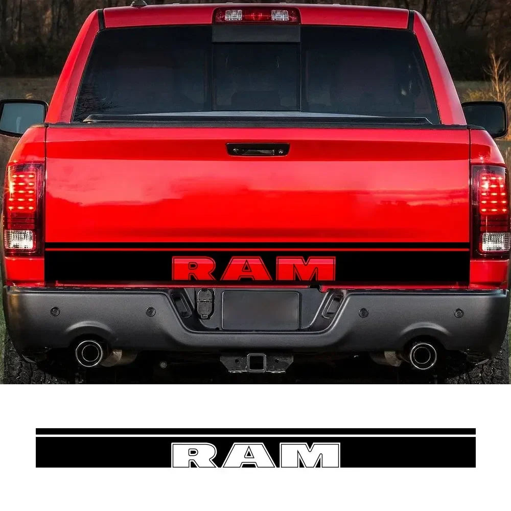 Rear Tailgate Letter Graphic Decal for Dodge RAM 1500 / 2500 | Custom Vinyl Truck Sticker
