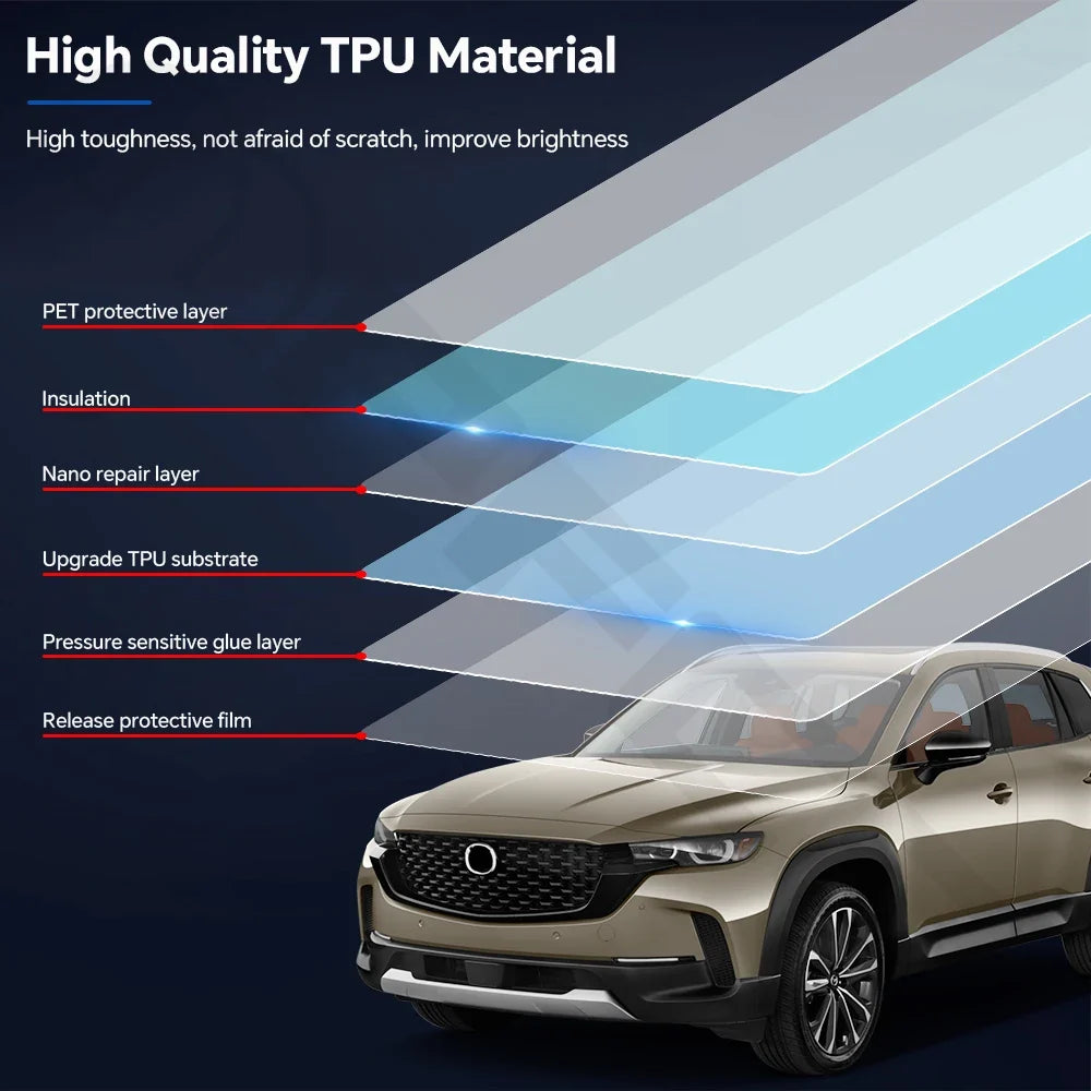 Precut PPF for Mazda CX-50 (2023–2025) | TPU Headlight, Mirror & Pillar Paint Protection Film