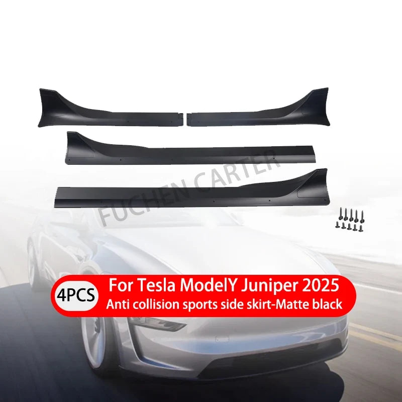 ABS Side Skirt Extension Body Kit for Tesla Model Y Juniper (2025) | Fast Aero Gloss Finish