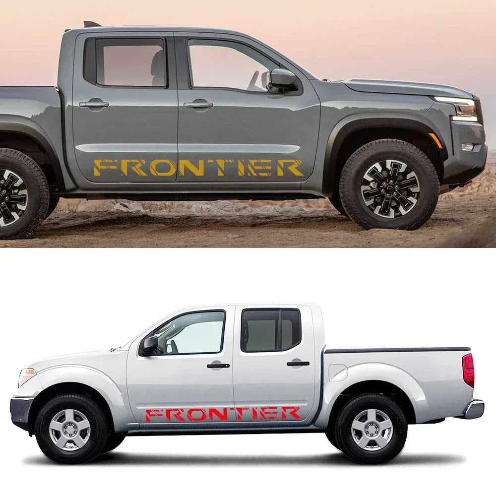 Door Side Stripe Decal for Nissan Frontier D40 / D22 / NP300 | 2-Piece Pickup Truck Vinyl Graphic