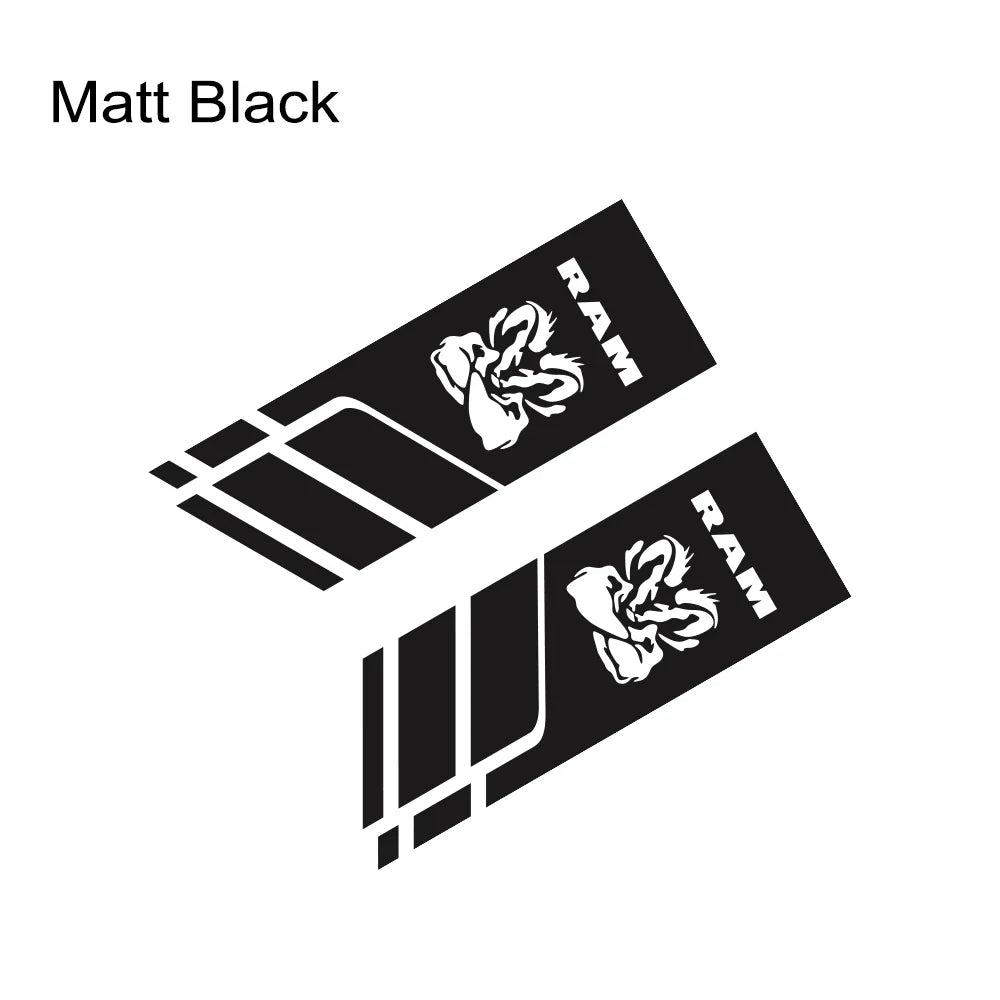 Back Door & Side Decal for Dodge RAM 1500 / 2500 HEMI Rebel 5.7L | Pickup Vinyl Sticker