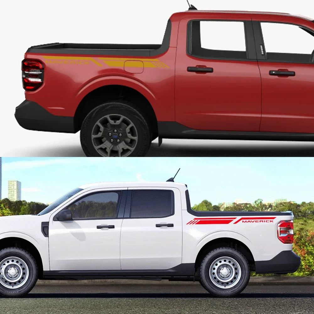 Trunk Side Stripe Decal for Ford Maverick XL / XLT / Lariat | Pickup Bed Vinyl Sticker