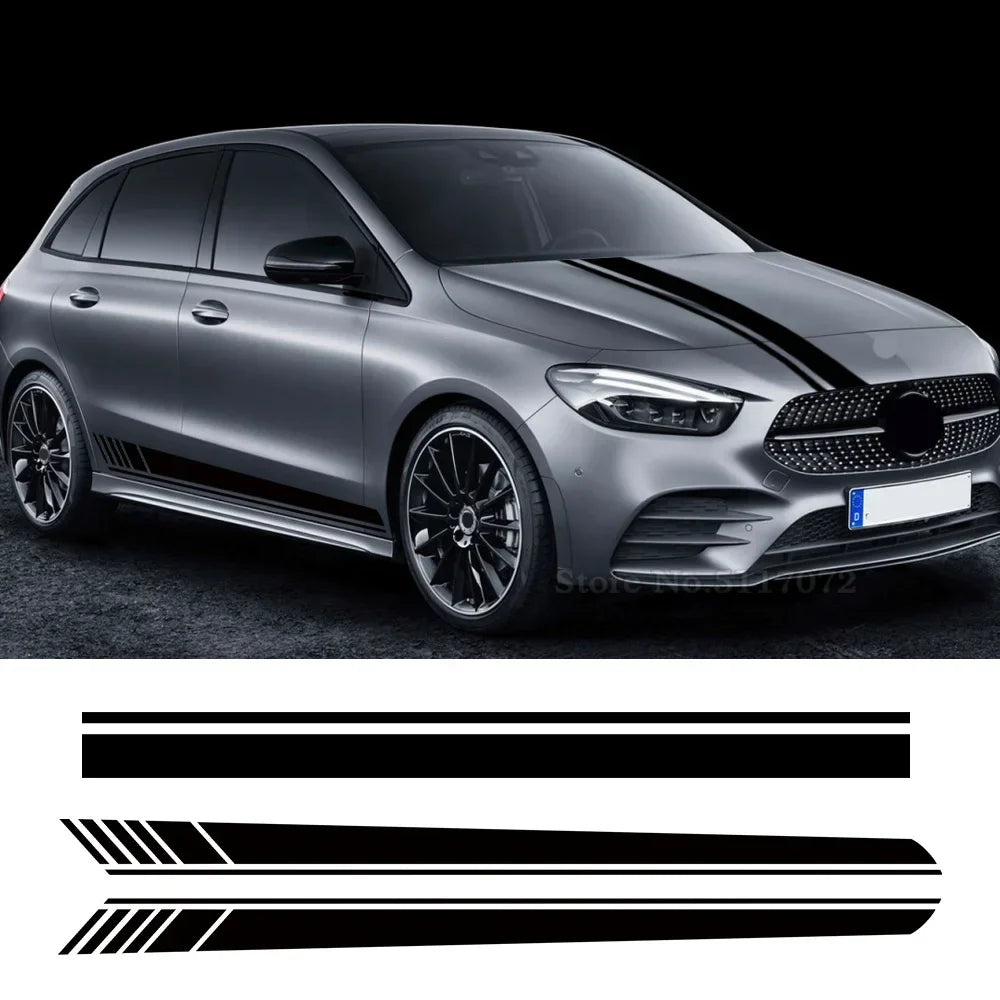 Edition 1 Hood & Side Stripe Decal Kit for Mercedes-Benz B-Class (W246/W247) | AMG-Style Vinyl