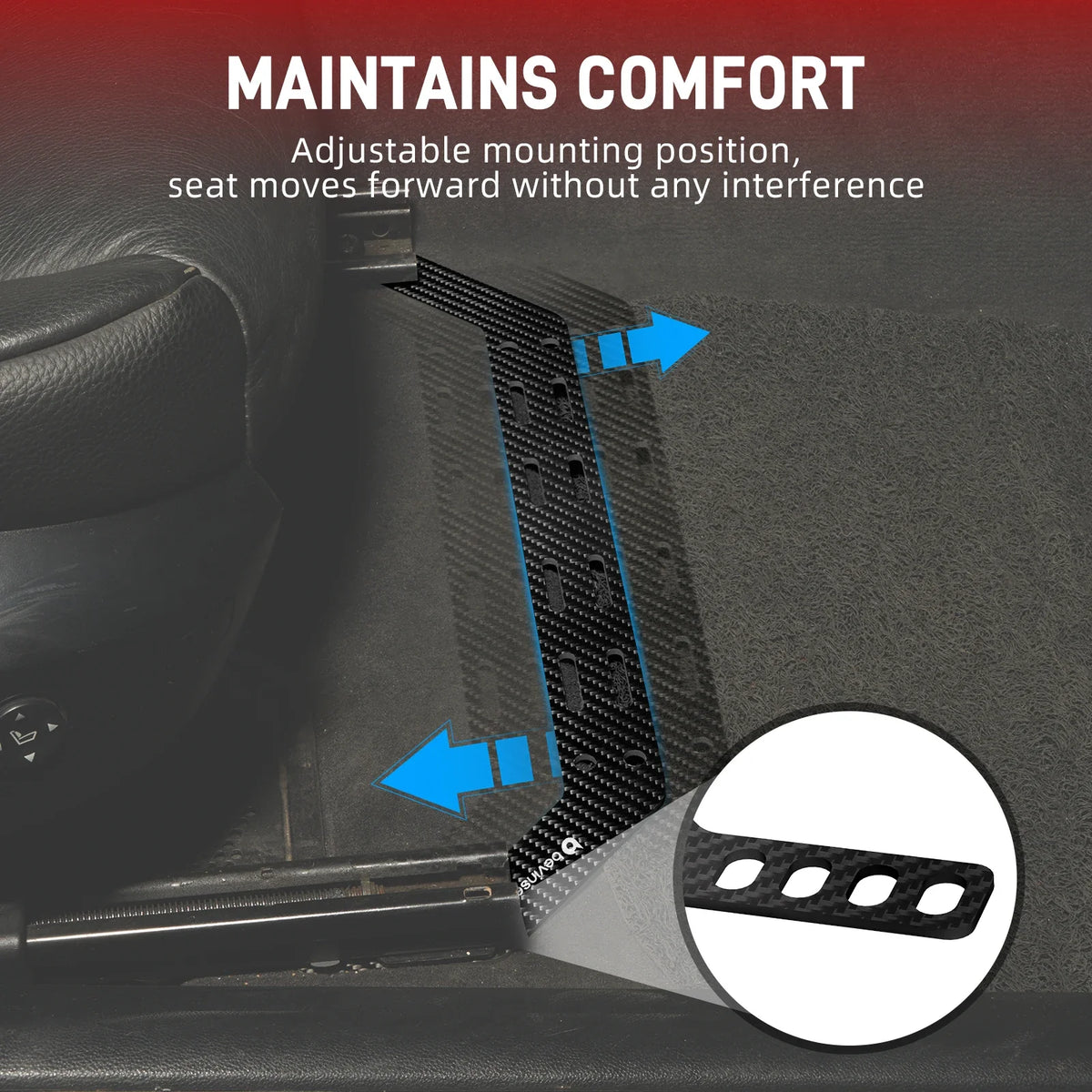 BMW E46 3 Series Carbon Fiber Fire Extinguisher Passenger Seat Mount Bracket 1999 - 2005