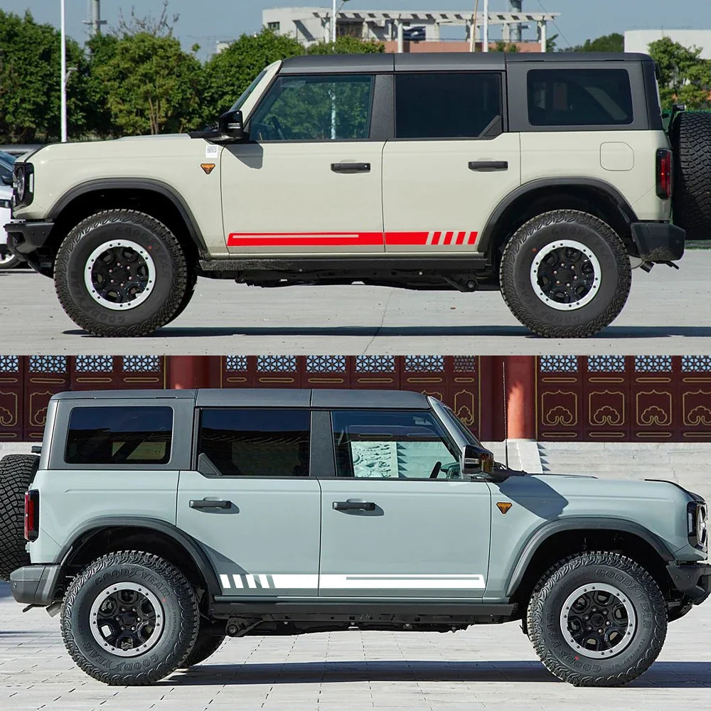 Door Side Wrapping Vinyl Film Kit for Ford Bronco | Waterproof PVC Word Decal Sticker