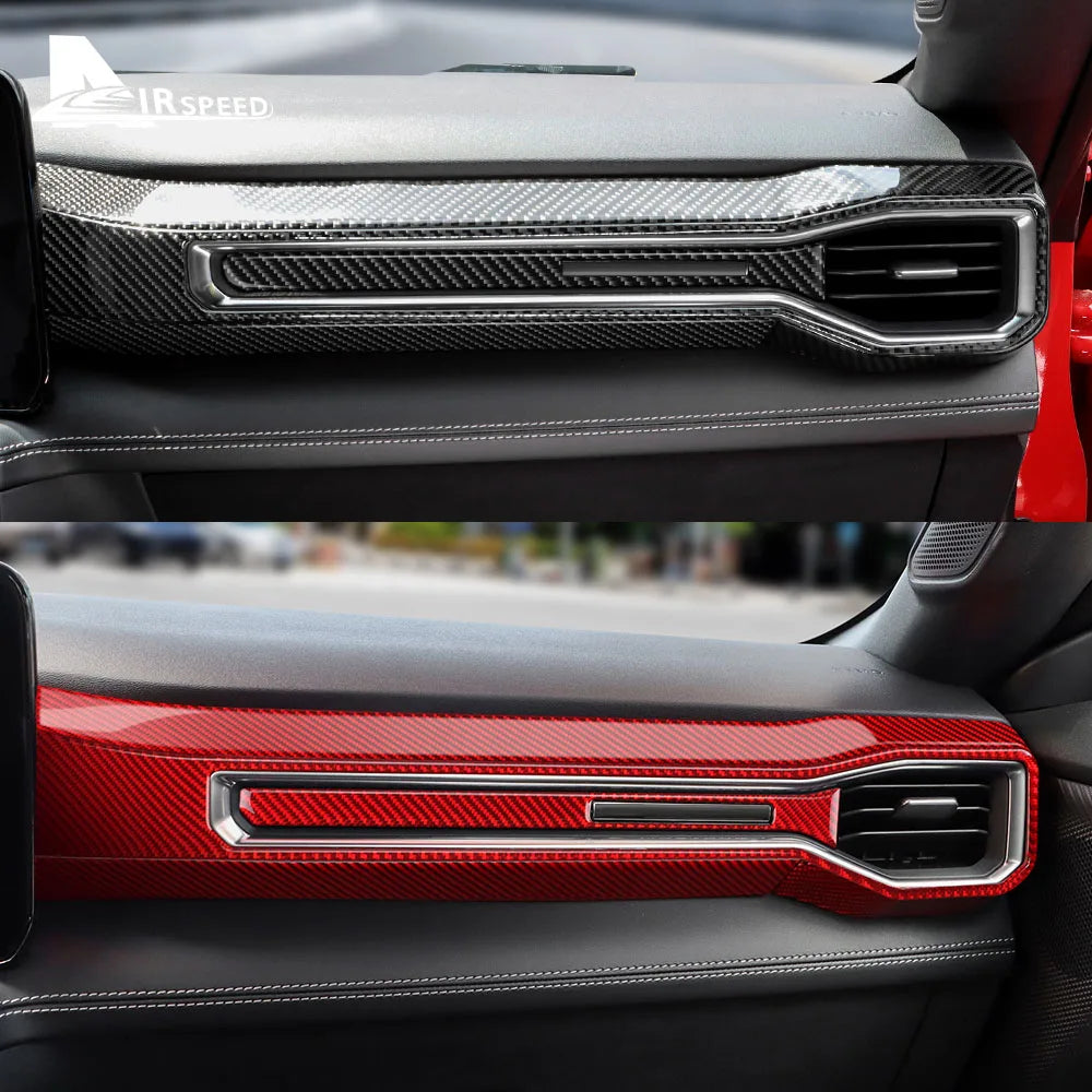 Real Soft Carbon Fiber Interior Trim for Ford Mustang GT / Dark Horse / EcoBoost (2024-2025)
