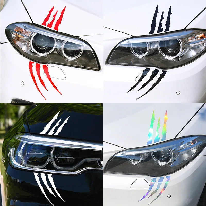 Ghost Claw Hood Vinyl Sticker | Creative Reflective Modification Decal for Cars