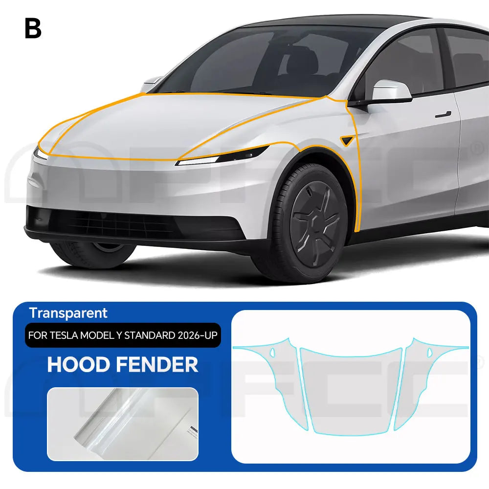 Precut PPF for Tesla Model Y Standard (2026+) | TPU Paint Protection Film Clear Bra