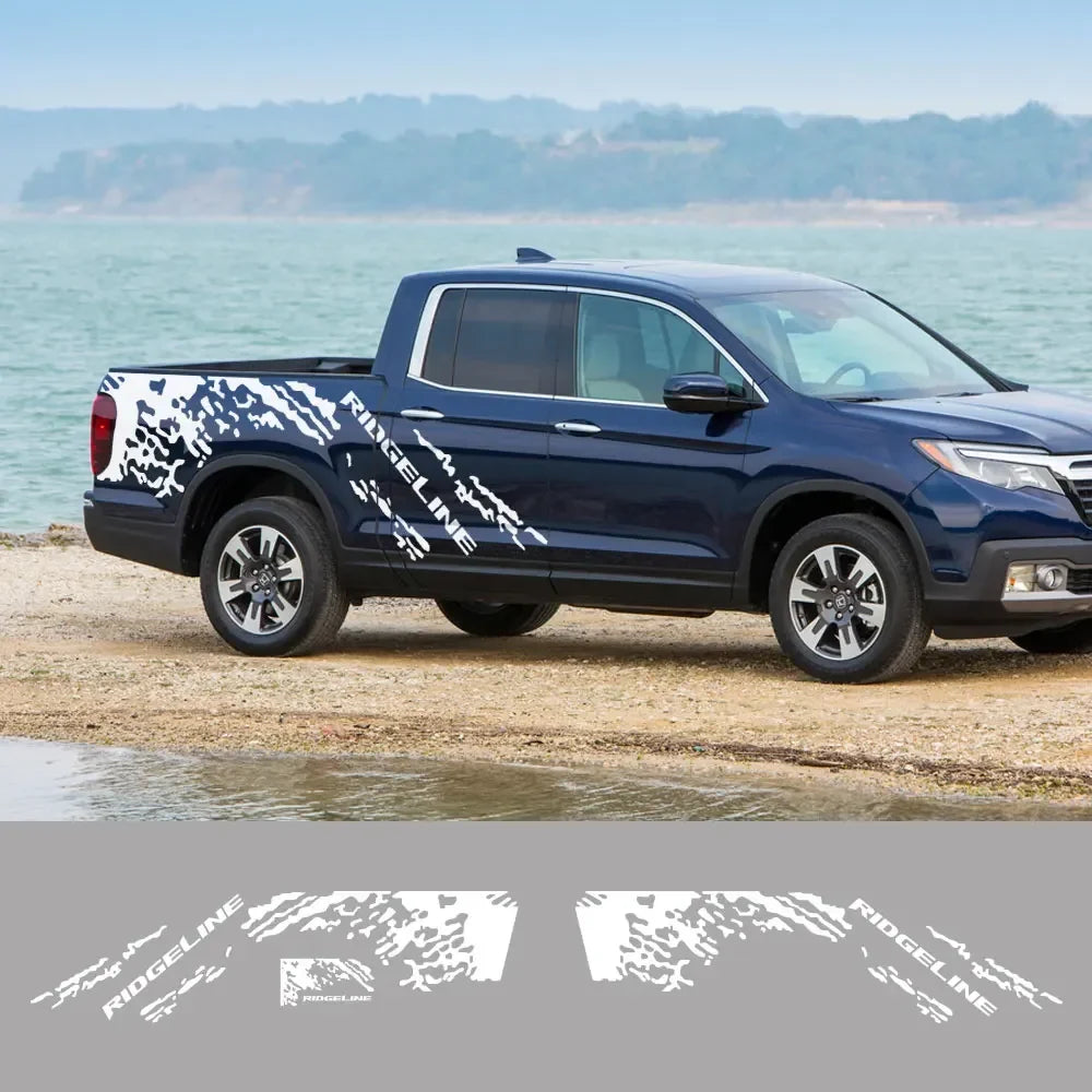 Splash Grunge Body Side Decal for Honda Ridgeline Sport / RTL / RTL-E | 3-Piece Matte Vinyl Kit