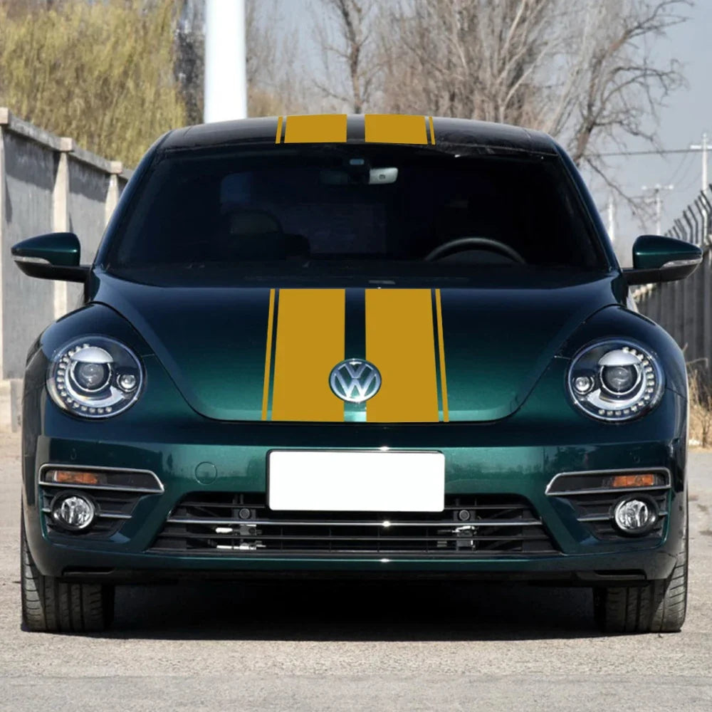Hood, Roof & Trunk Racing Stripe Kit | Full-Length Vinyl Decal for Cars & Trucks