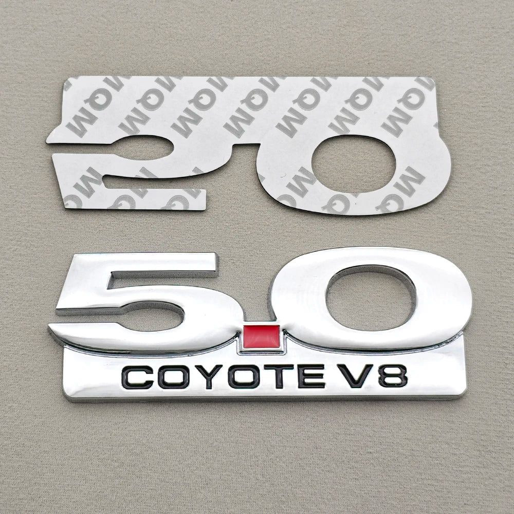 3D Metal 5.0 COYOTE V8 Badge | Grille, Trunk & Fender Emblem for Ford Mustang