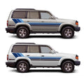 Tri-Color Waistline Stripe Decal for Toyota Land Cruiser 80 LC80 (1994–1997) | Blackout Vinyl Graphics