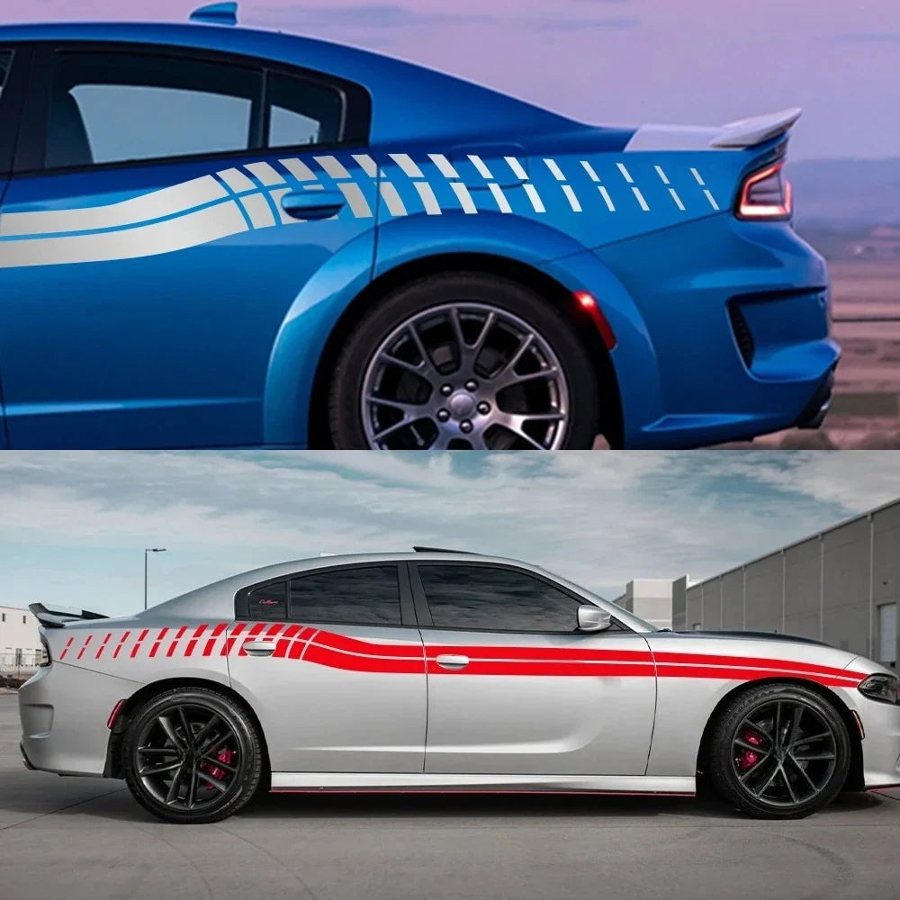 Sport Stripe Waistline Decal for Dodge Charger | Vinyl Film Styling Body Sticker
