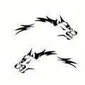 Wolf Side Body Decal | 2-Piece Waterproof Self-Adhesive Vinyl Animal Sticker