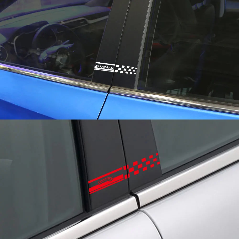 B-Pillar Window Decal for Mini John Cooper Works (R55, R56, R59, R60, R61) | 2-Piece Vinyl Sticker