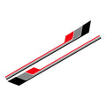 Tricolor Door Side Skirt Trim Decal for Audi TT (8N MK1, 8J MK2, 8S MK3) | 2-Piece Vinyl Coupe Graphic