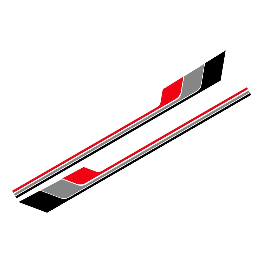 Tricolor Door Side Skirt Trim Decal for Audi TT (8N MK1, 8J MK2, 8S MK3) | 2-Piece Vinyl Coupe Graphic