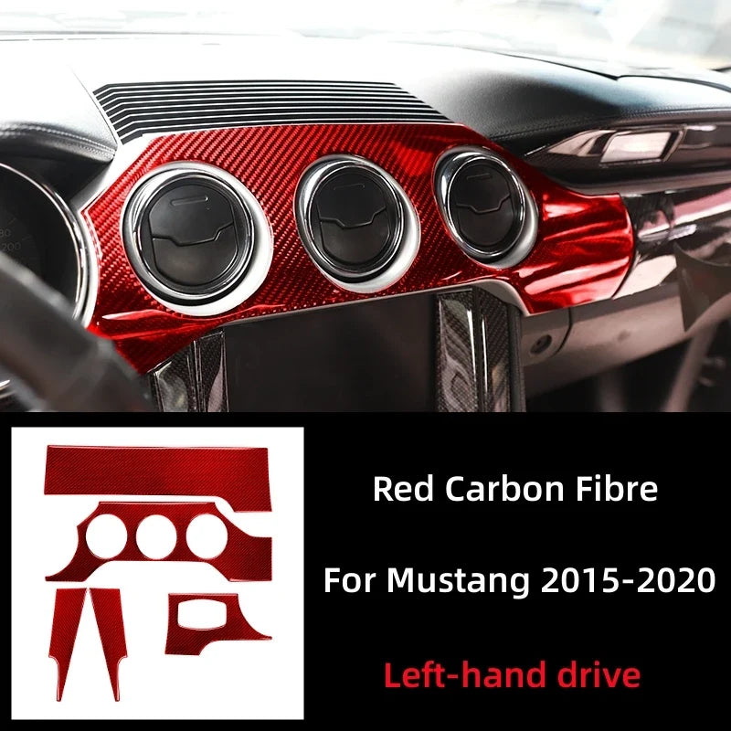 Carbon Fiber Dashboard Panel Trim for Ford Mustang GT (2015-2021) | Interior Decal Kit