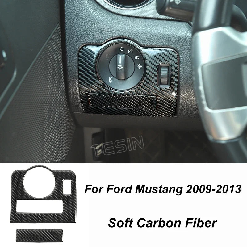 Carbon Fiber Grain Interior & Exterior Decoration Sticker for Ford Mustang (2009-2014) | Kit