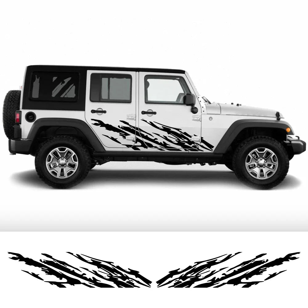 Mud Splash Door Side Decal for Jeep Wrangler JK / JL / TJ / YJ | Full-Coverage Vinyl Kit