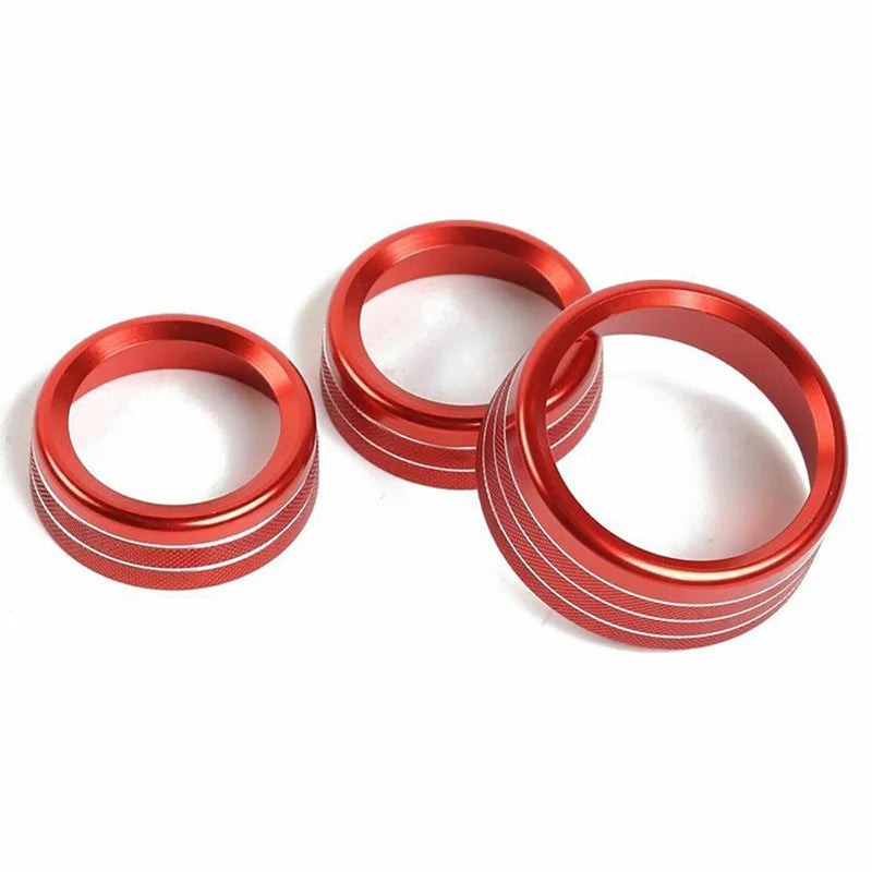 A/C Control Knob Volume Radio Switch Decoration Cover for Dodge Challenger / Charger | 3-Piece