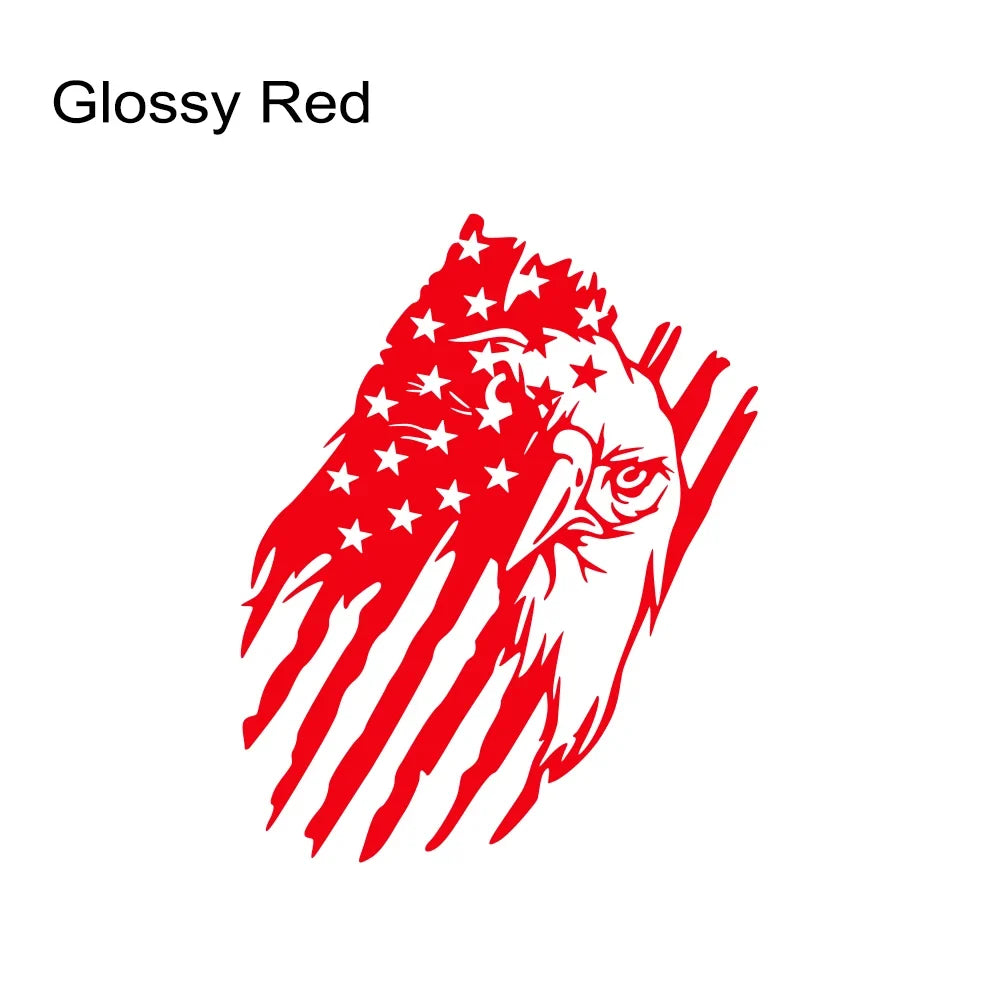 American Bald Eagle Flag Tailgate Decal – Pickup Truck Vinyl Sticker | Ford F-150, Tacoma, Hilux, D-Max, Dodge Ram