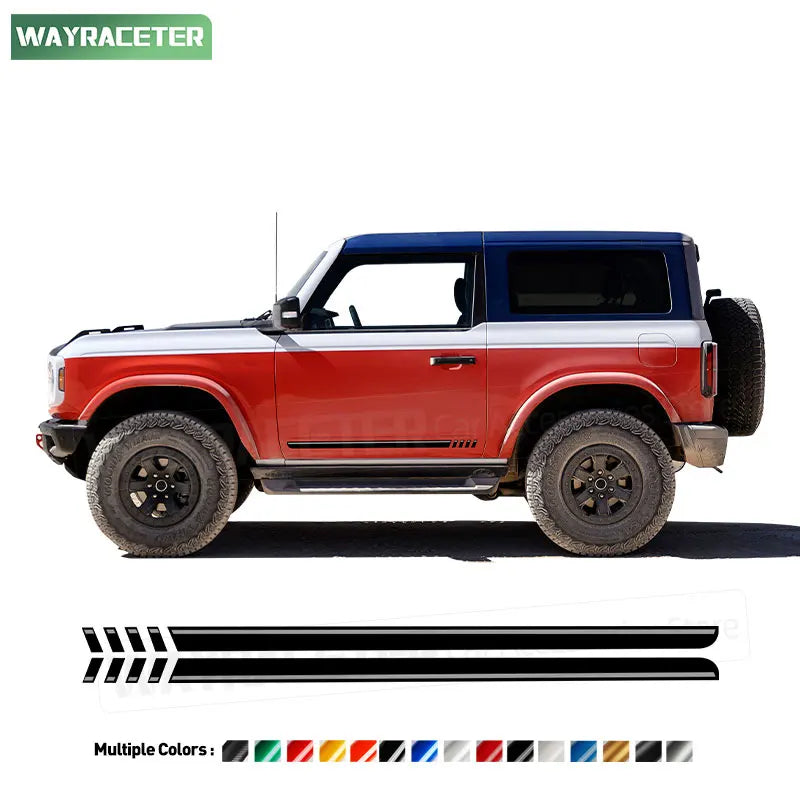 First Edition Door Side Skirt Stripe Decal for Ford Bronco | 2-Piece Vinyl Sticker Kit