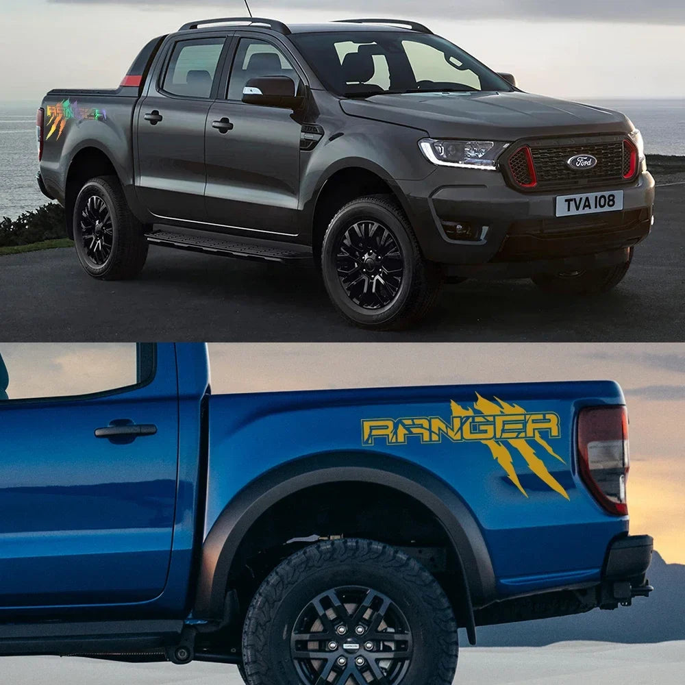 Full Body Side Decal for Ford Ranger Raptor / XLT / XL / Lariat T6 | Pickup Truck Bed Trim Vinyl