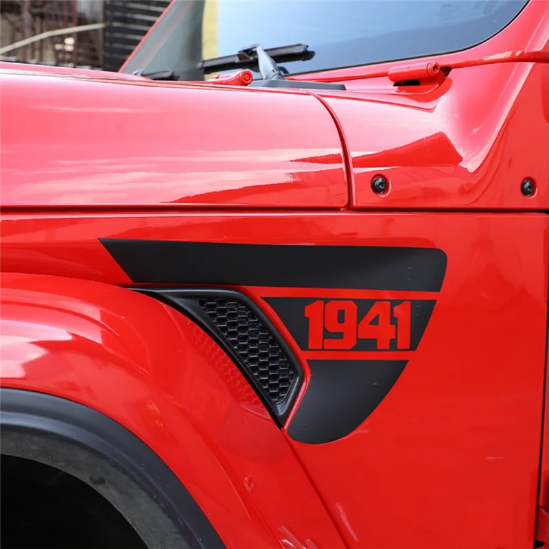 Jeep Wrangler JL & Gladiator JT Side Fender Vent “1941” Decal – Precut Black PVC Sticker (2018–2024)