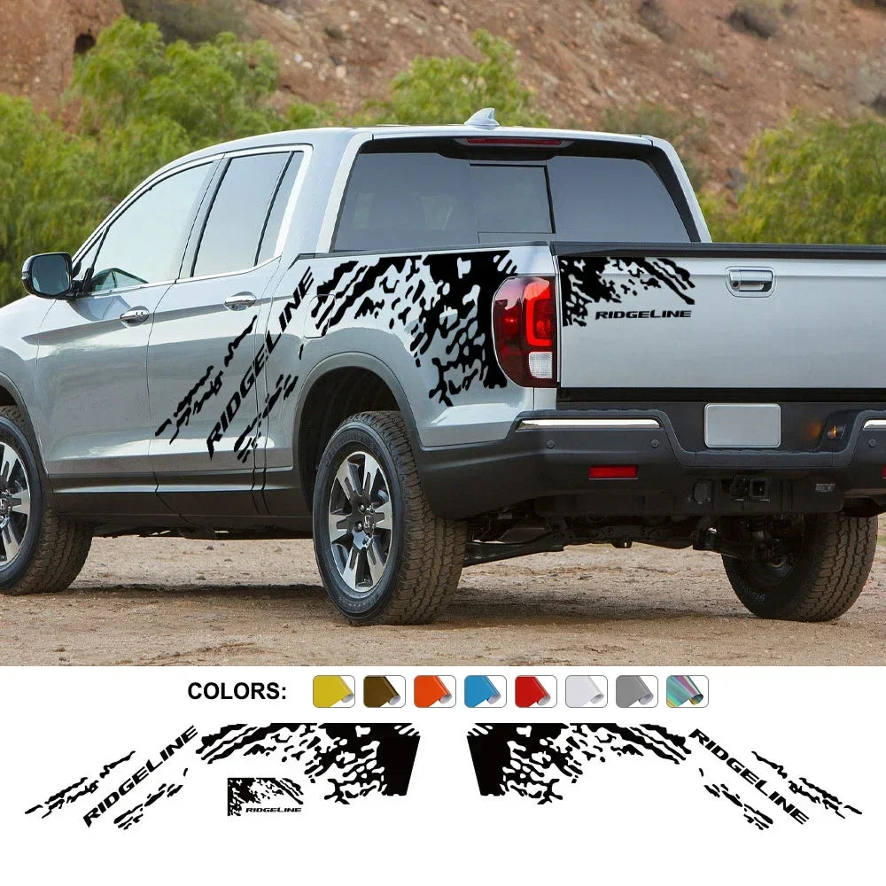 Splash Grunge Body Side Decal for Honda Ridgeline Sport / RTL / RTL-E | 3-Piece Matte Vinyl Kit