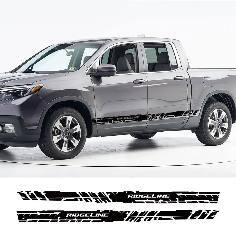 Door Side Skirt Stripe Decal for Honda Ridgeline | 2-Piece Vinyl Pickup Truck Graphic
