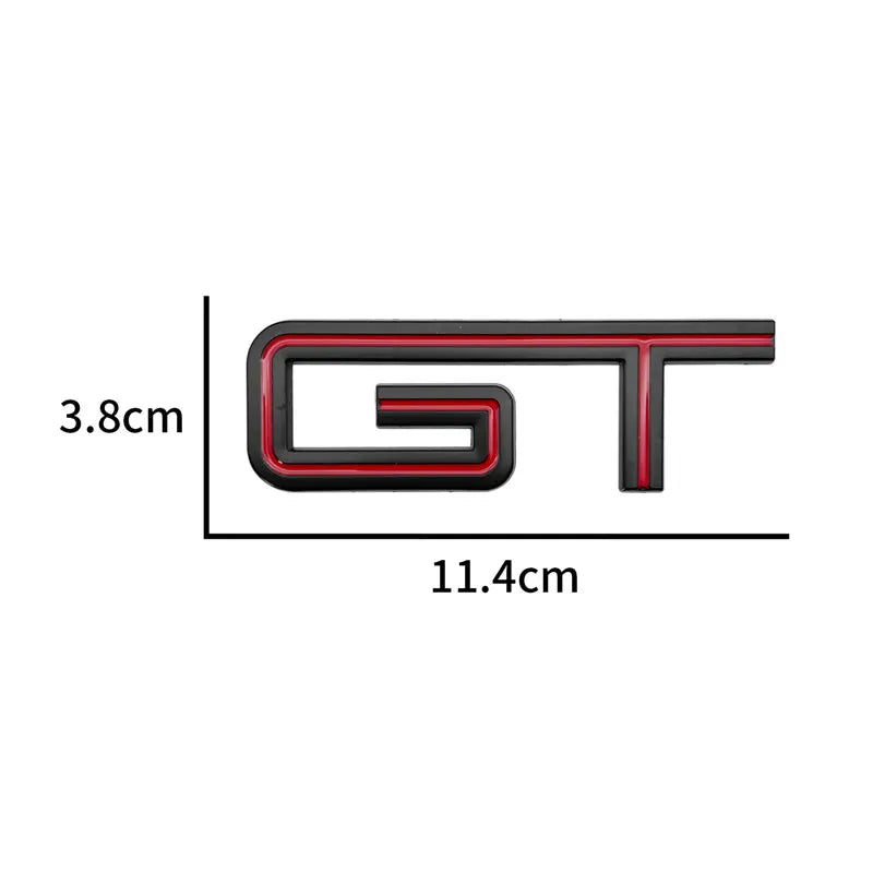 3D Chrome Metal GT Trunk Badge for Ford Mustang | Rear Decal Emblem Sticker
