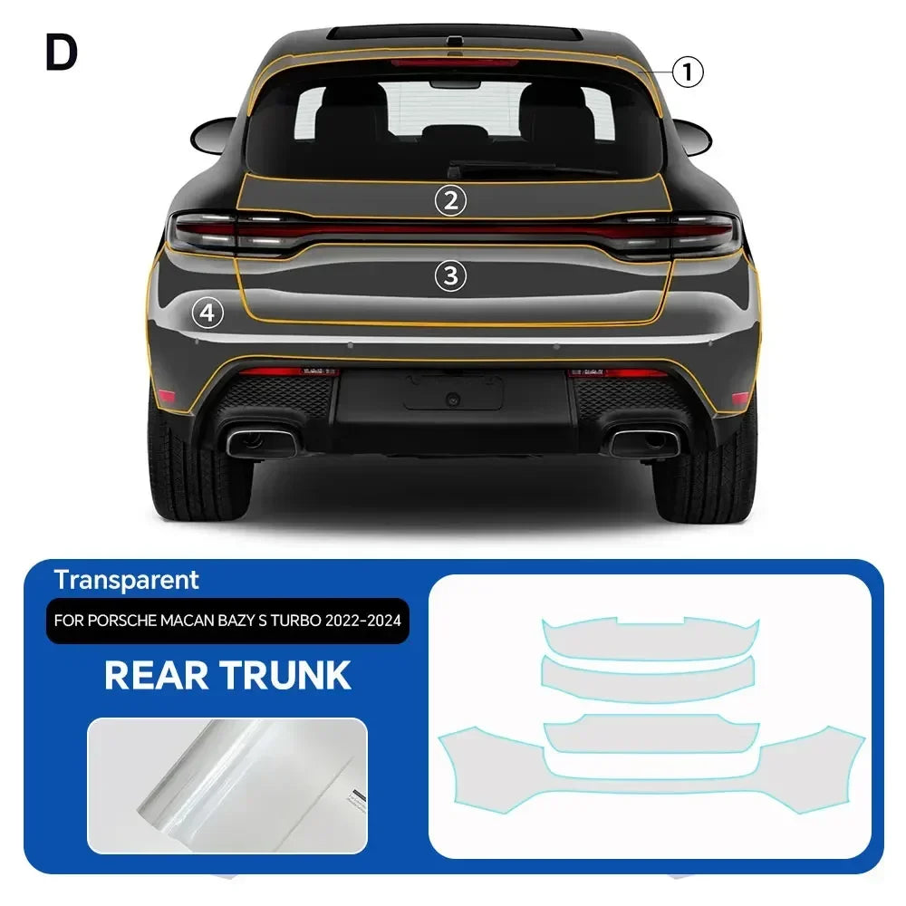 Precut PPF for Porsche Macan Base / S / Turbo (2022–2025) | Full Body TPU Paint Protection Film