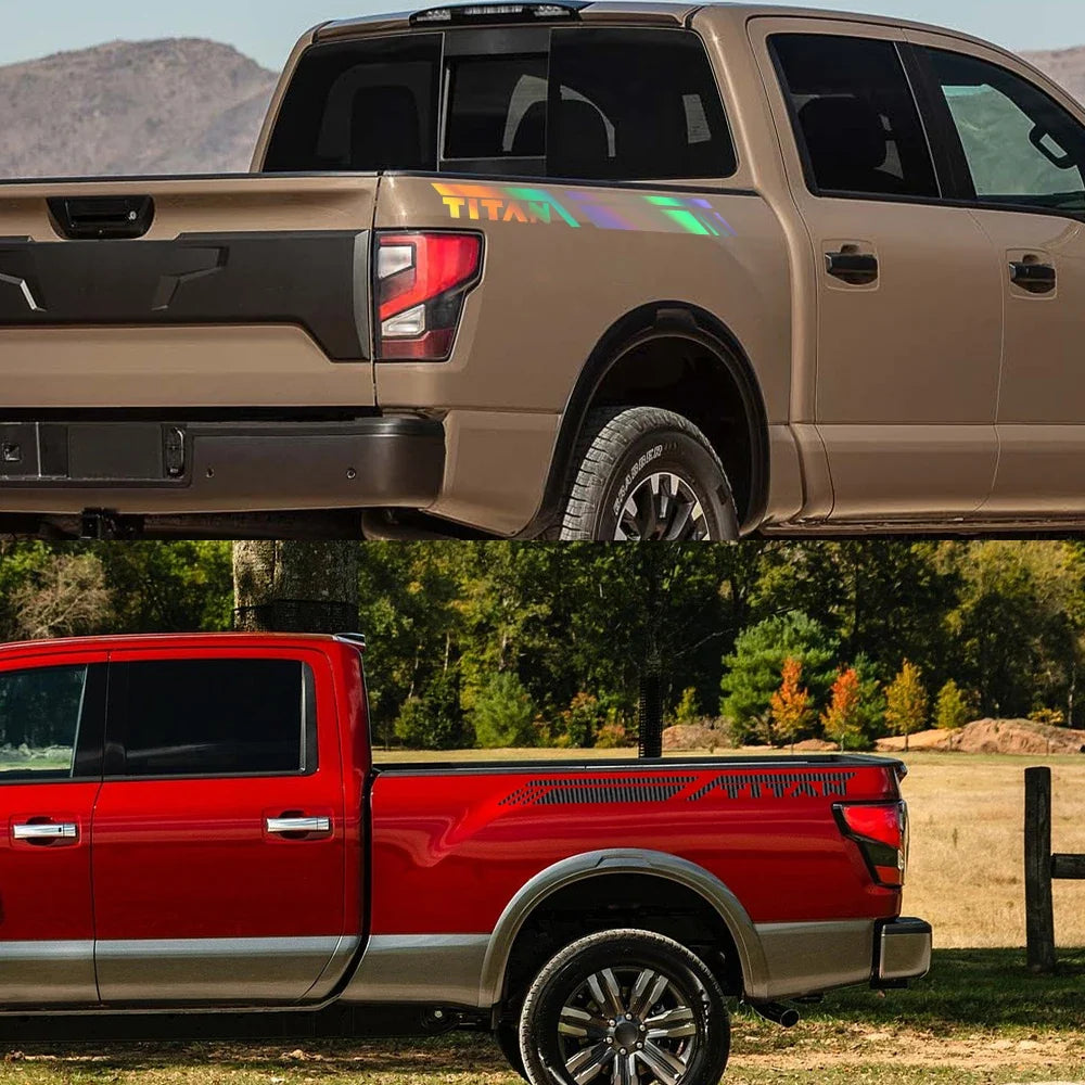 Trunk Side Stripe Decal for Nissan Titan Pro-4X | Pickup Truck Vinyl Graphic