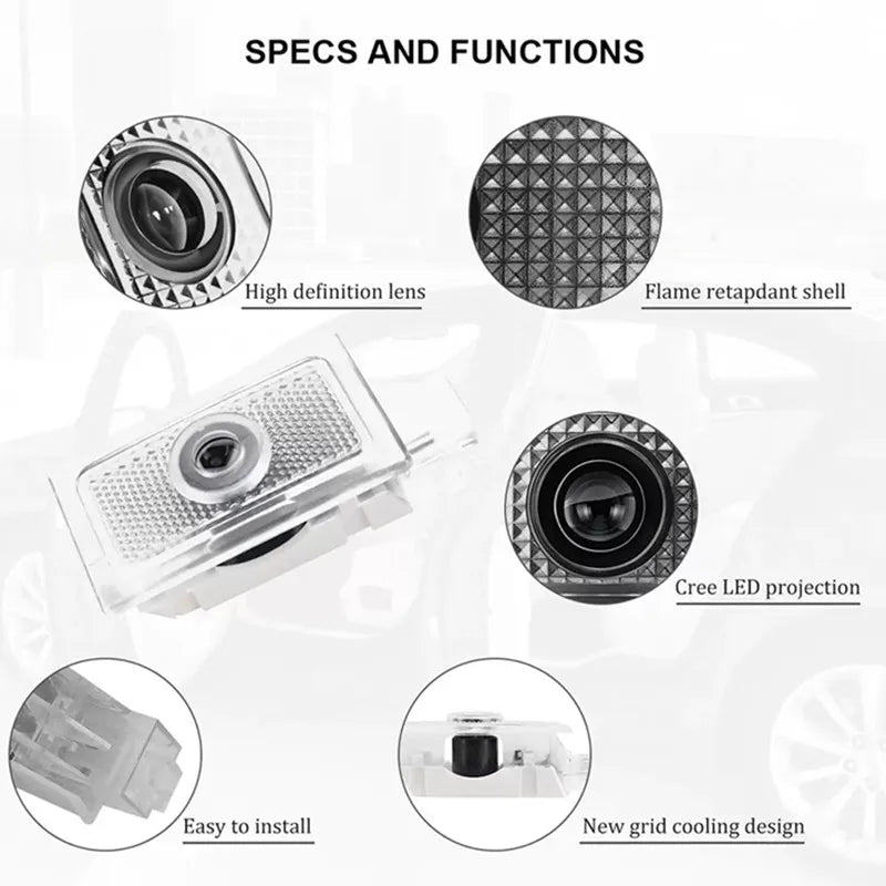 LED Door Logo Projector Welcome Light for Dodge Charger / Challenger | Ghost Shadow Puddle Light