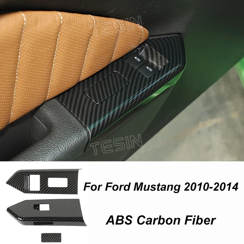 Carbon Fiber Grain Interior & Exterior Decoration Sticker for Ford Mustang (2009-2014) | Kit