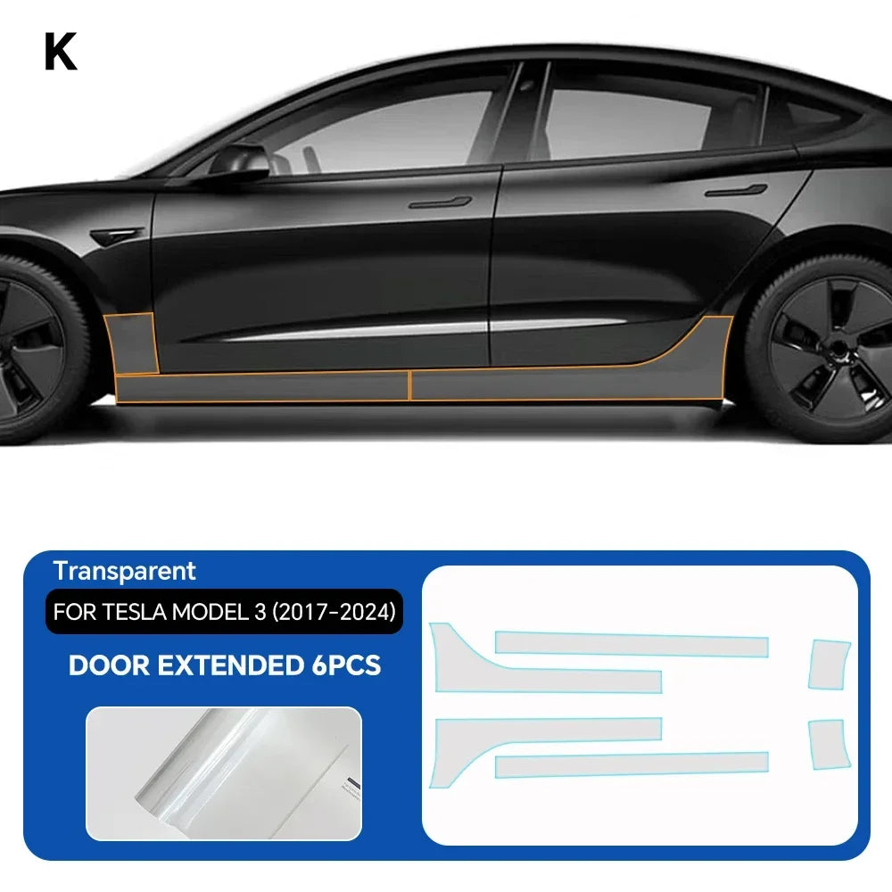 Precut PPF for Tesla Model 3 (2020–2023) | TPU Headlight, Mirror, Door Handle & Tail Light Film
