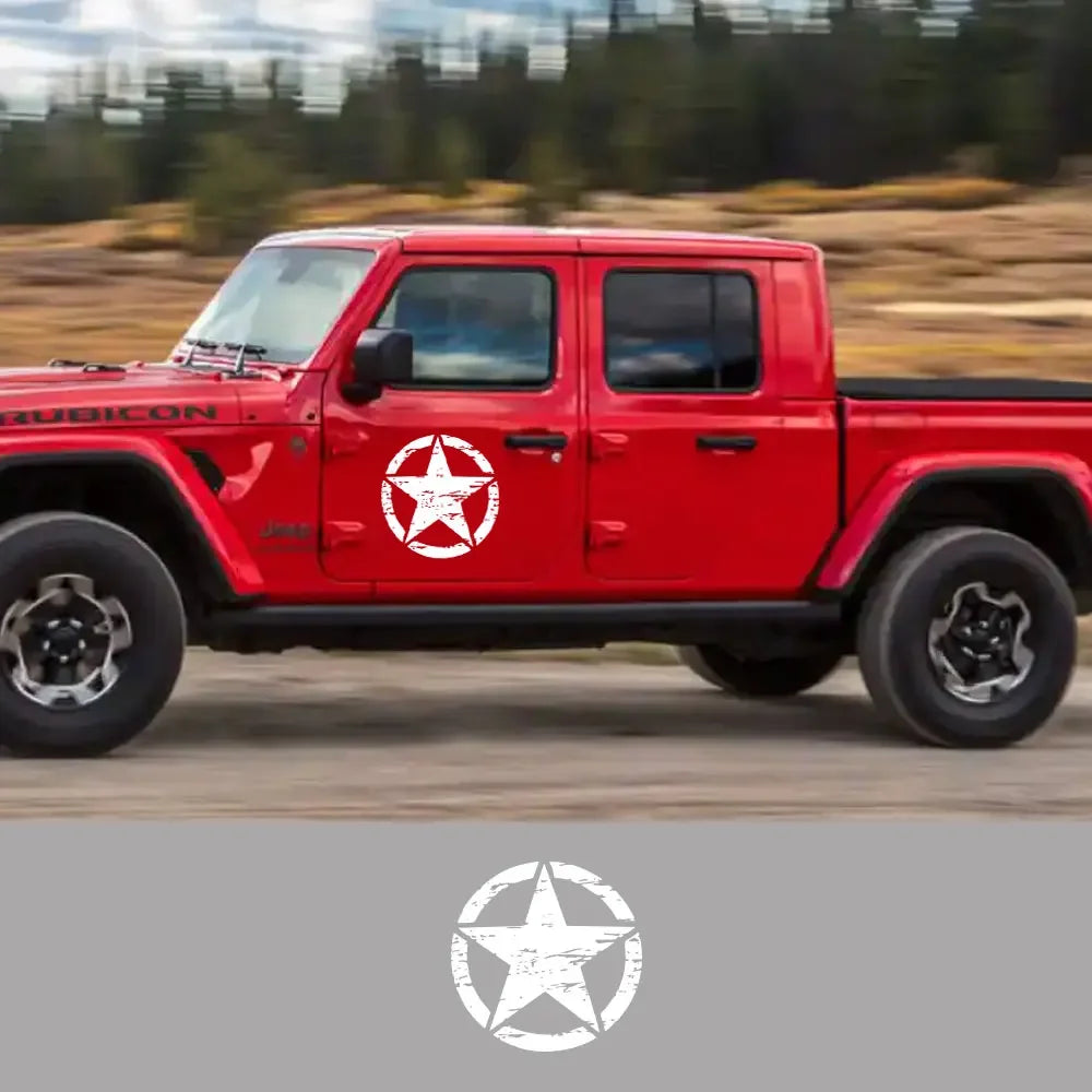 Hood & Door Star Decal for Jeep Cherokee / Patriot / Compass / Wrangler JK/JL/TJ/YJ | Vinyl Sticker