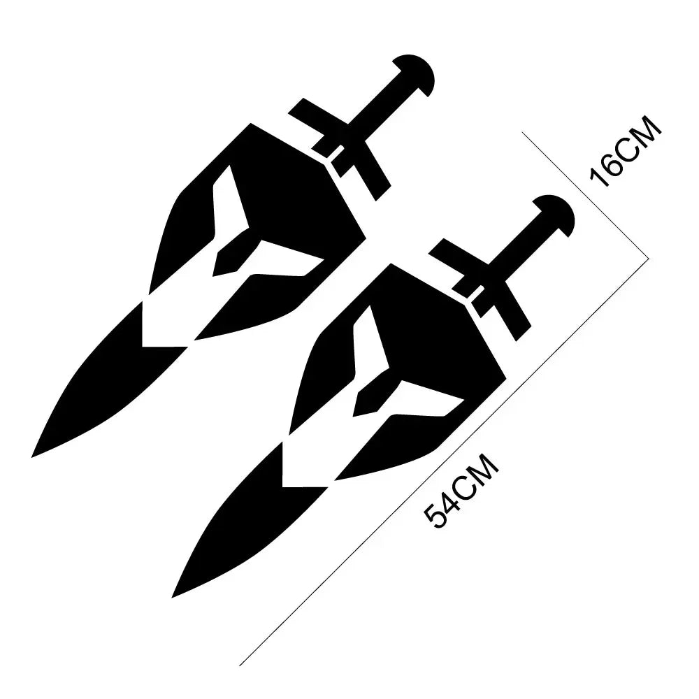 Shield & Sword Bed Side Decal for Jeep Gladiator JT | Vinyl Trunk Graphic Sticker